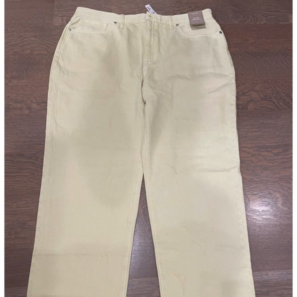 MADEWELL Yellow Baggy Jeans NWT Womens 33 NF119